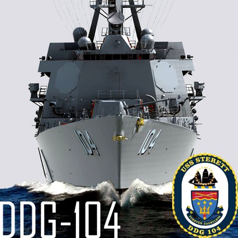 us navy pcu sterett ddg-104 arleigh burke class destroyer flight iia max