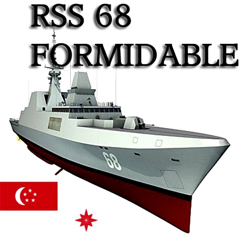 singapore navy rss-68 formidable class frigate c4d