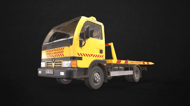 light truck tow - low poly