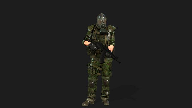 soldier-military-army--2-rigged with animation file
