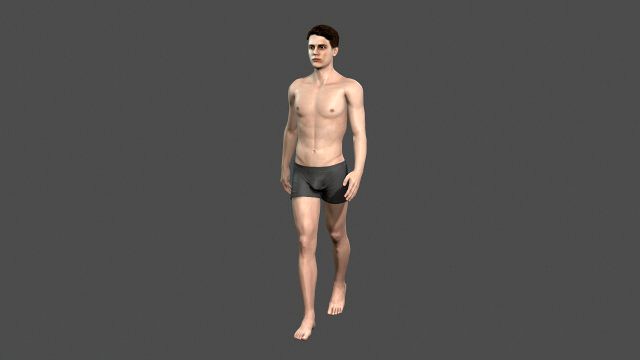 beautiful man -rigged and animated for unreal engine