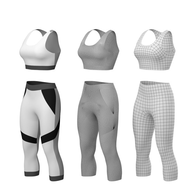 woman sportswear 05 base mesh design kit