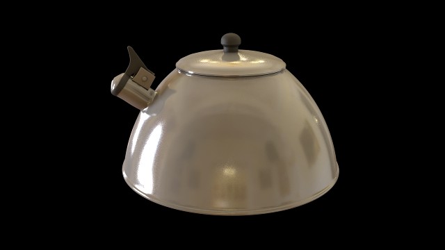 steel teapot