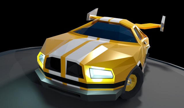 muscle low poly car