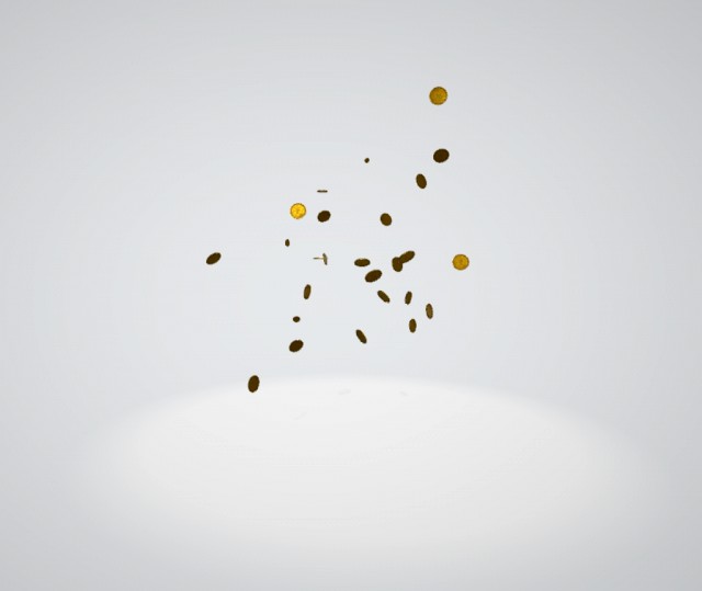 falling coins