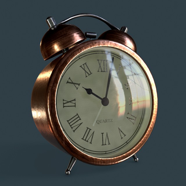 animated vintage alarm clock