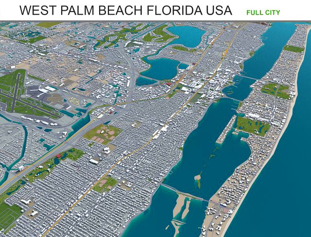 west palm beach city florida usa 40km