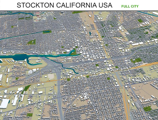 stockton city california usa 40km