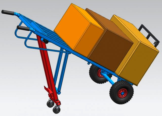 Handle truck for workshop trolley