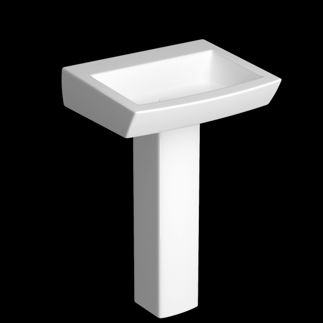 pedestal wash basin modeled in 3ds max