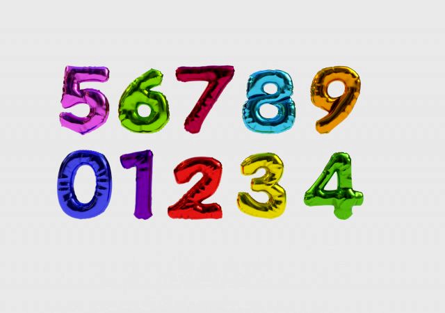 balloon number color