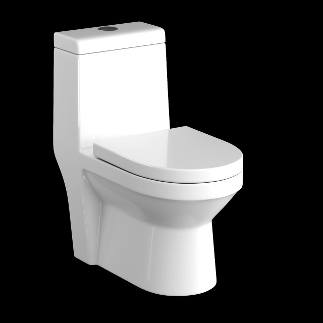 one piece ewc toilet modeled in 3ds max