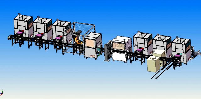 battery welding production line drawing