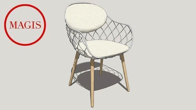 Pina Armchair model for skechup software