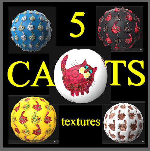 5 textures with cats PB