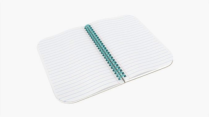 Notebook pad with spiral 05 opened
