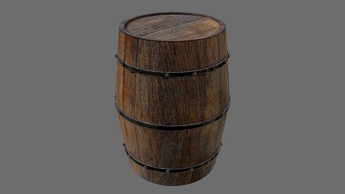 Medieval wooden oil barrel