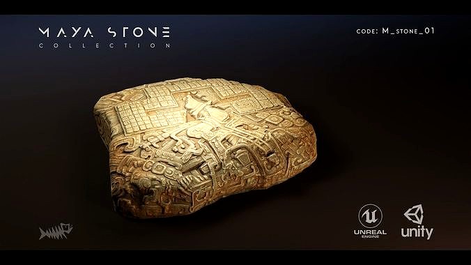 Mayan Stone 01 PBR 4K