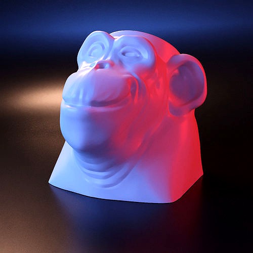 Vase monkey head | 3D