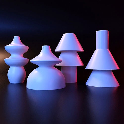 Vase geometric set | 3D