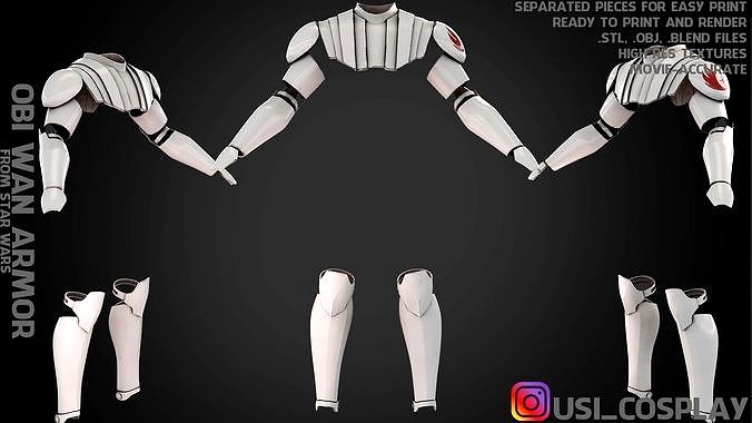 Obi Wan Kenobi Battle Armor for Cosplay | 3D
