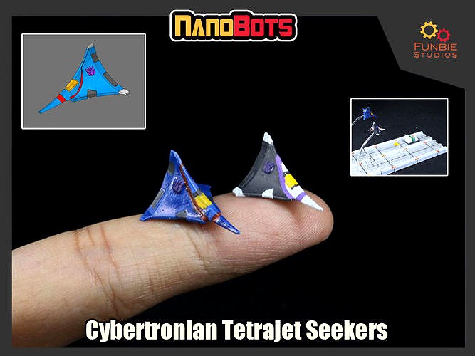 Transformers Nanobots Cybertronian Tetrajet Seekers | 3D