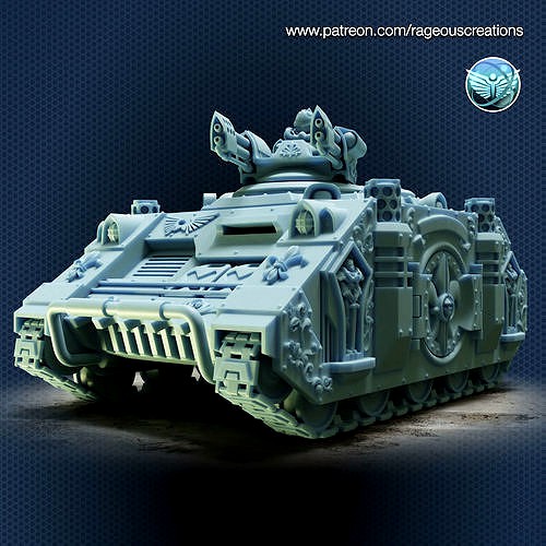 Battle Nun Flamer Tank 28mm compatible wargame proxy | 3D