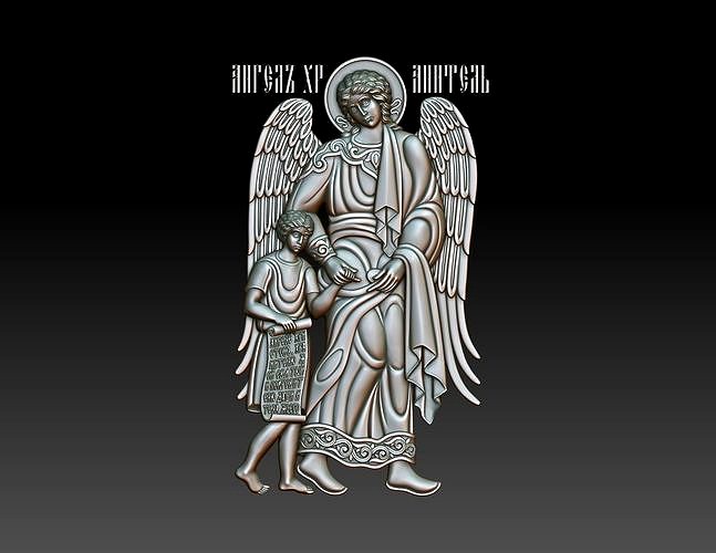 Guardian angel orthodox icon 2 | 3D