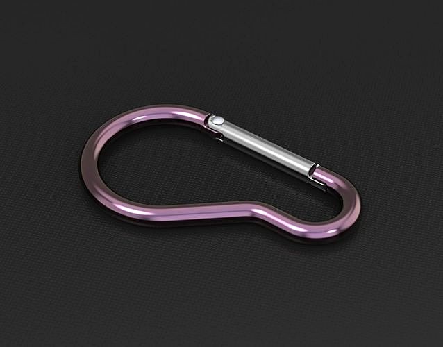 Carabiner 3 model as prop for 3D rendering