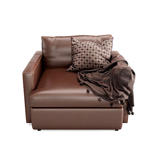 Crateandbarrel Lounge Deep Leather Chair and a Half
