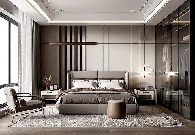 SKP-I-22-06-0007  Light Luxury Bedroom Design