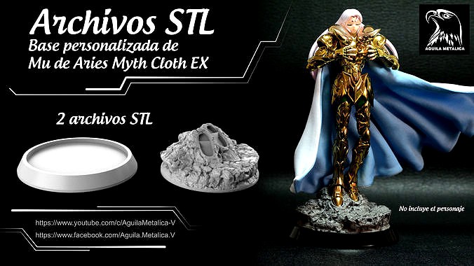 Saint Seiya Mu de Aries OP 1 - Base 3D Print - Archivos STL 3D | 3D