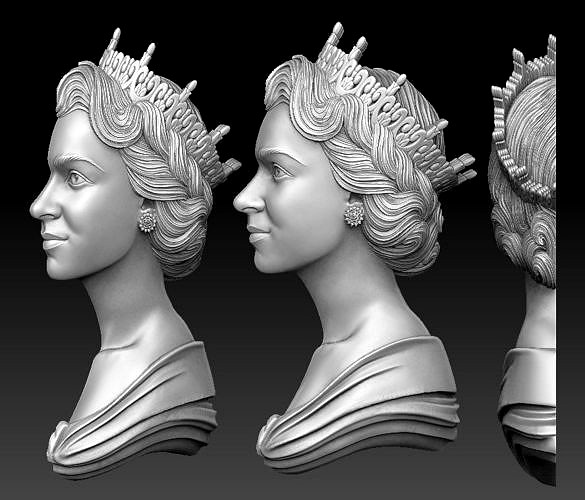 Elizabeth II Reliefs | 3D