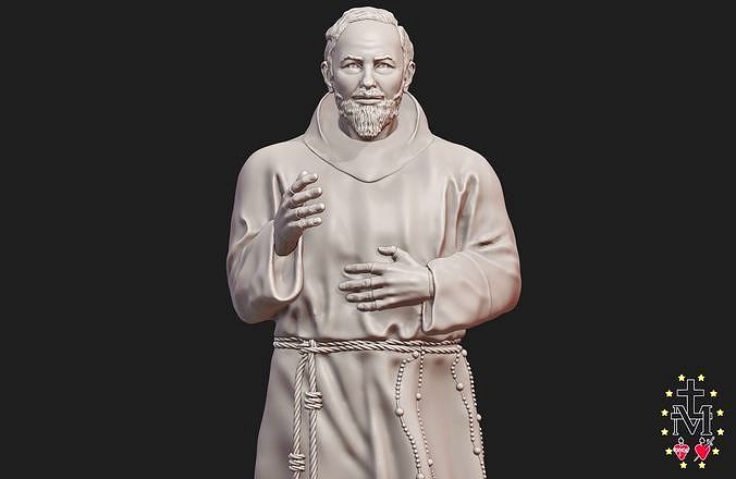 Saint Pio of Pietrelcina - Statue | 3D