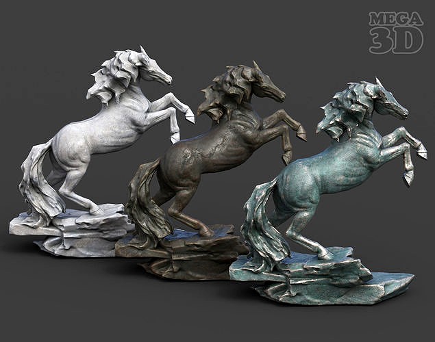 Low poly Horse Statue 220528