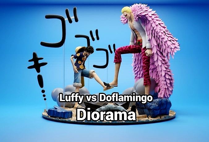 Luffy vs Doflamingo Diorama | 3D