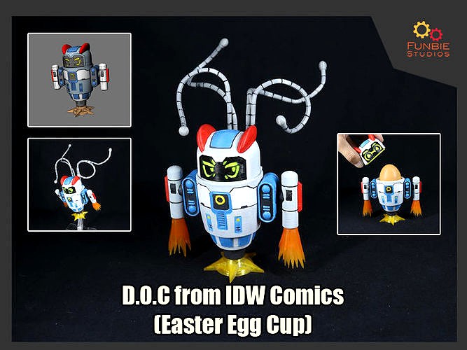 D0C from IDW Transformers Comics and also Easter Egg Cup | 3D