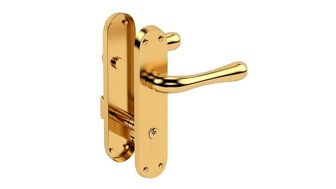 Manital Ibra Door Handle Brass