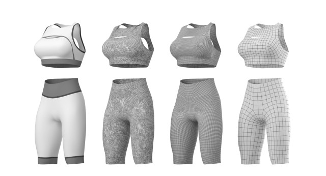 woman sportswear 01 base mesh design kit