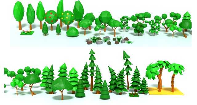 lowpoly trees