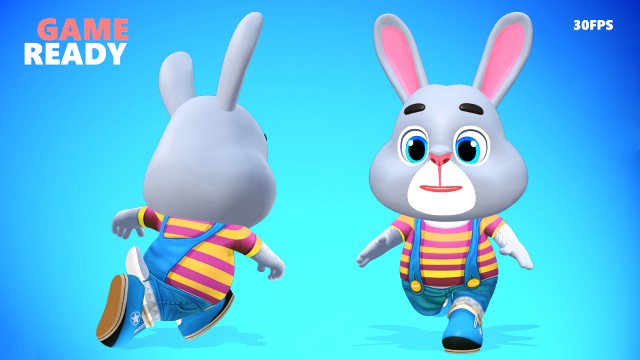 rabbit bunny hare animated rigged