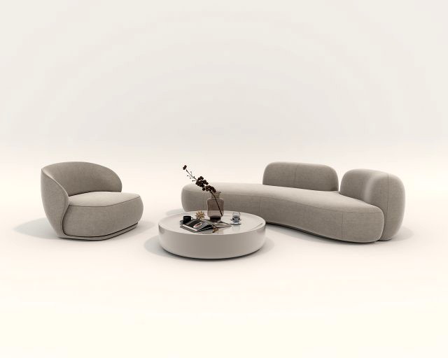 Contemporary Style Sofa and Armchair set