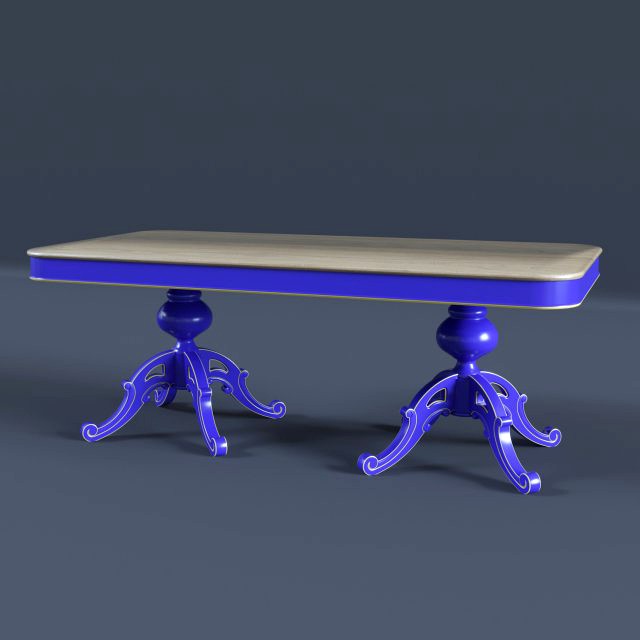 antique table in classic style 3d print model