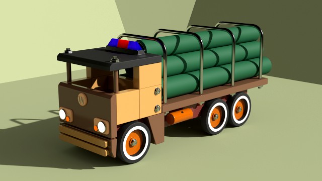 pipe transport truck