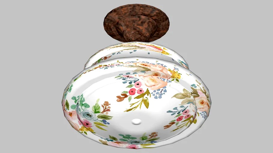 Floral Vintage Ceramic Ceiling Lamp