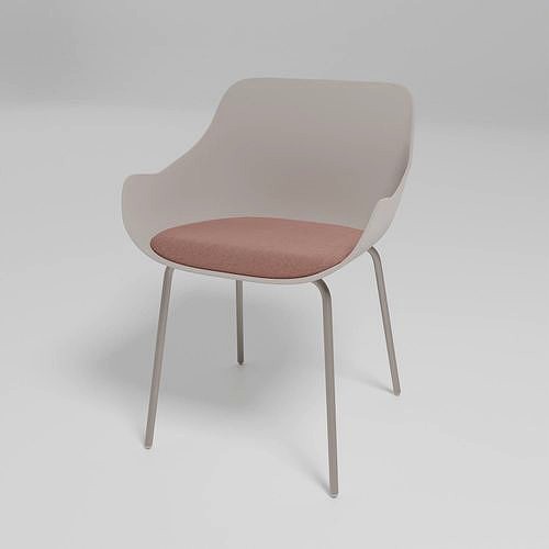 Baltic Remix 4-legged polypropylene shell chair with cushion