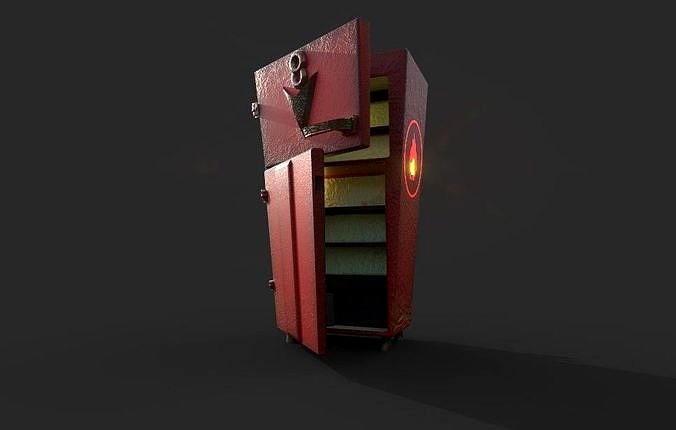 Refrigerator V8 Cartoon - Game Mesh