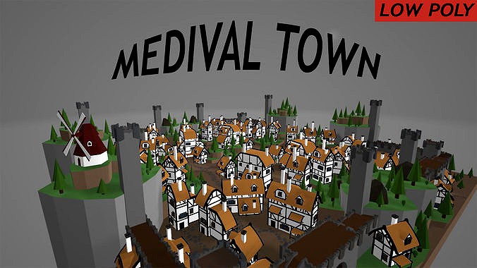 Medieval Village - Low poly