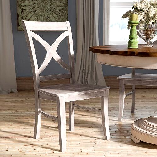 Heather Gray Aonesti Solid Wood Dining Chair