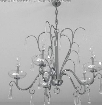 Contemporary chandelier 3D Model
